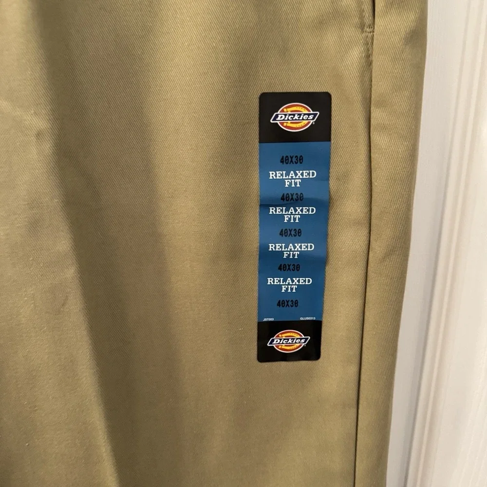 Dikies‎ Flannel Lined Work Pants Men's 40x30 Tan Relax Fit Straight Leg Khaki